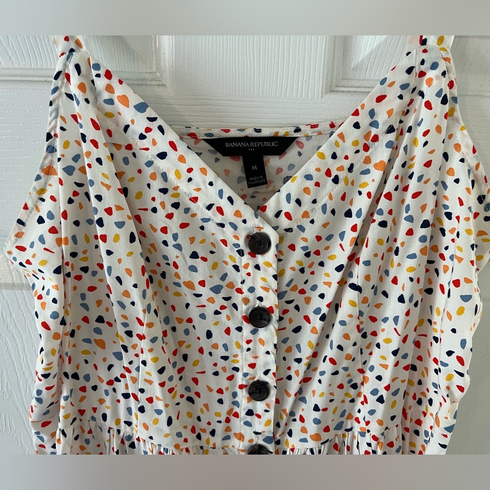 Fun Colored Polka Dot Button-Front Summer Dress -… - image 3